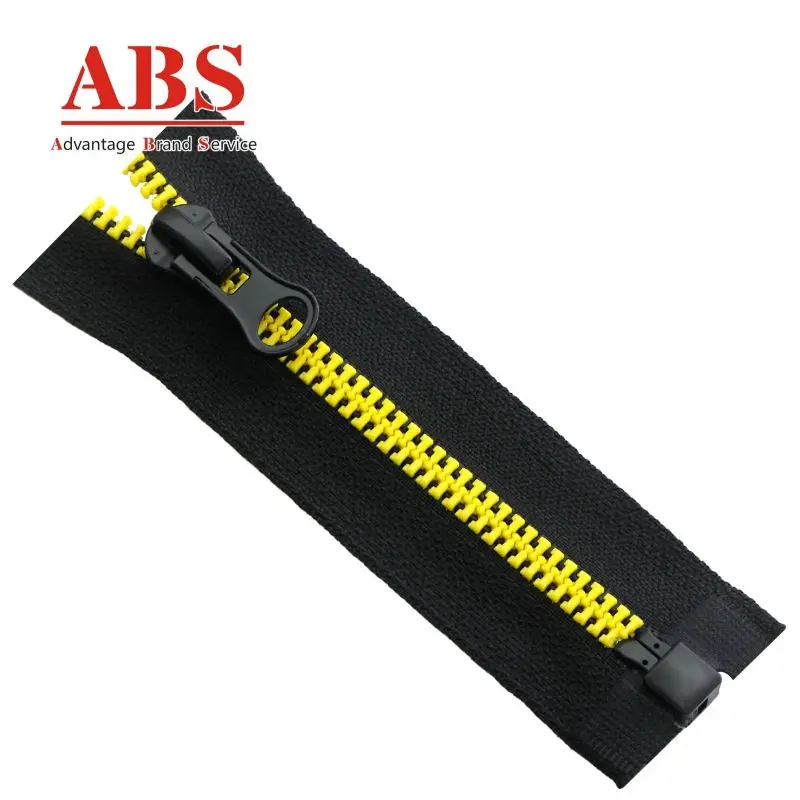 plastic colorful sauare open end zipper
