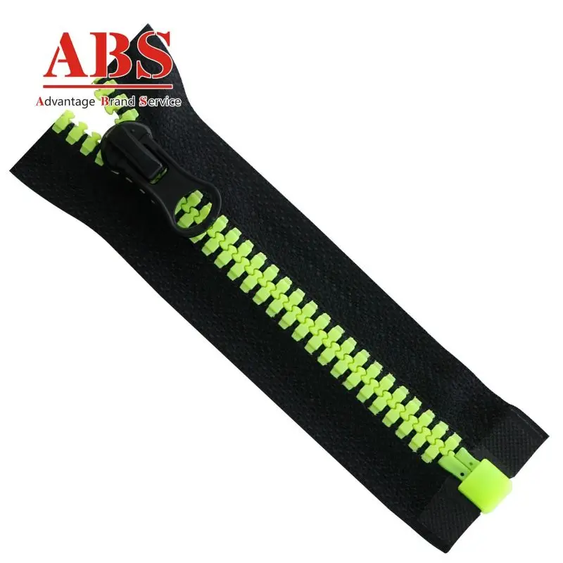 plastic colorful sauare open end zipper