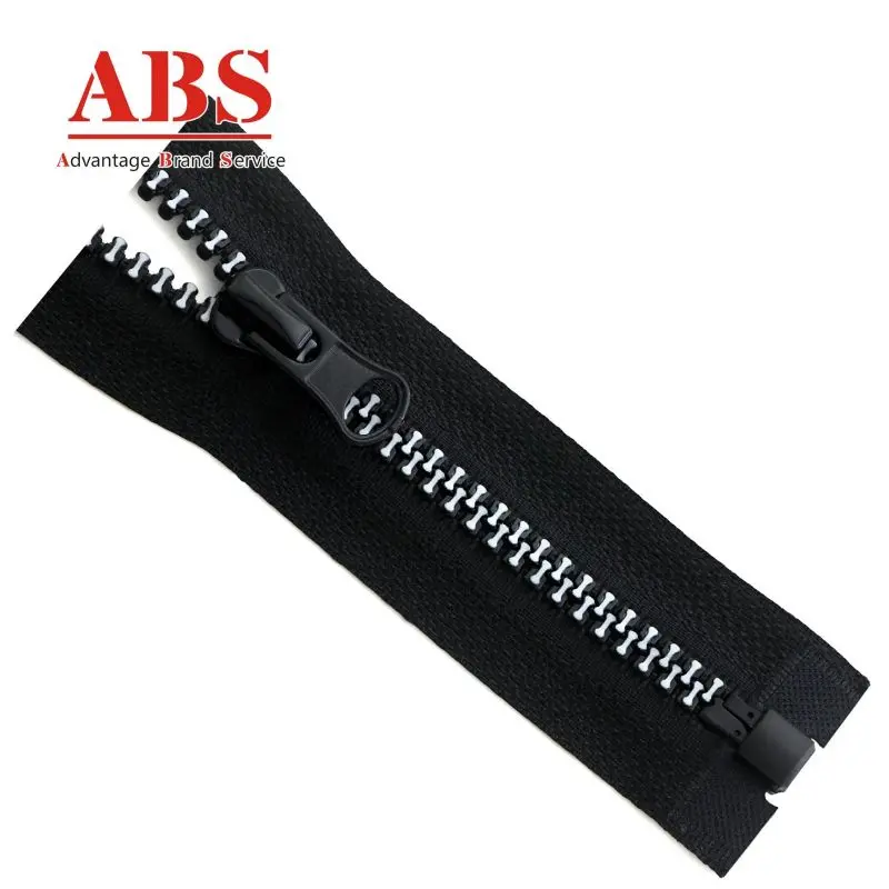 plastic colorful sauare open end zipper