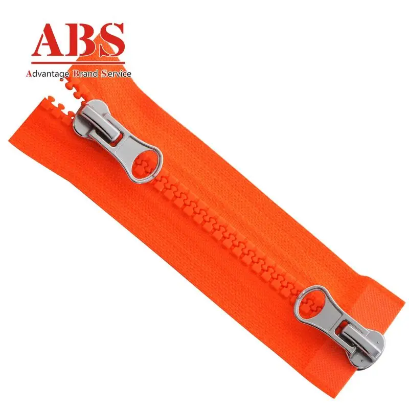 plastic colorful sauare open end zipper