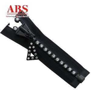Fancy 5# Plastic Diamond Zipper for Girls Zip O/E