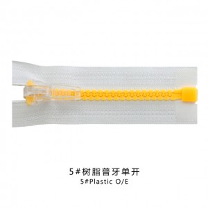 ABS５＃Plastic Zipper with Plastic Slider for backpack accessories O/E